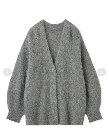 [ 택 포함 새상품 ] CELFORD 헤어리 미디 기장 가디건 그레이