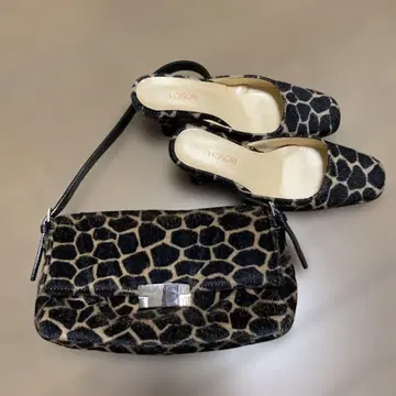 BOSOH (보쉬) 백 & 뮬 세트 복어알 소재풍 패턴 초특가로