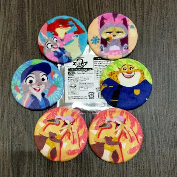 주토피아 2 복슬복슬 캔뱃지 주디닉 영화 주토피아 6개 세트