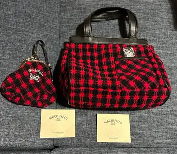 와치필드 PI 체크 손가방 손잡이 파우치