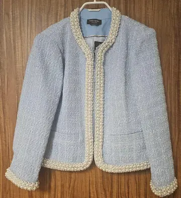 미사용 새상품 kate spade 펄 장식 트위드 자켓 US8