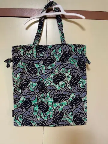 OURHOME 물고기와 꽃 디자인 토트백