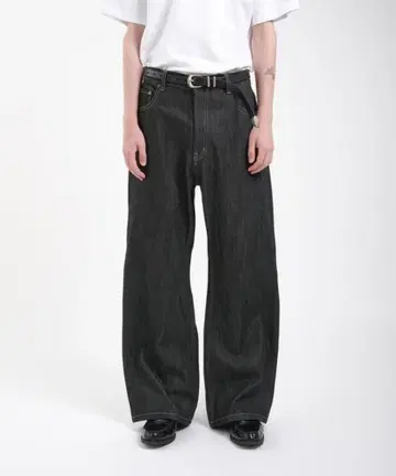 regen glanz 데님 팬츠 스트레이트 데님 셀비지