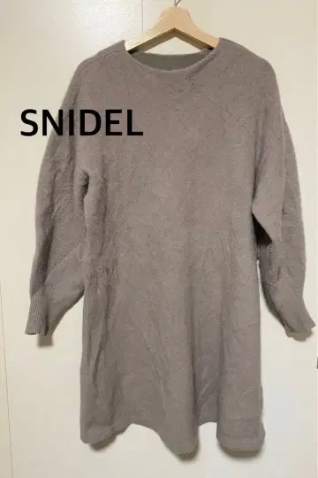 SNIDEL 스나이델 니트 원피스 니트탑 폭스 울