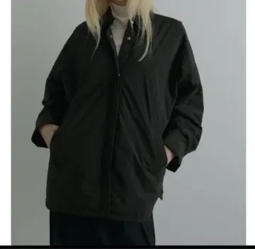 anuke 패딩 버튼 셔츠 블랙