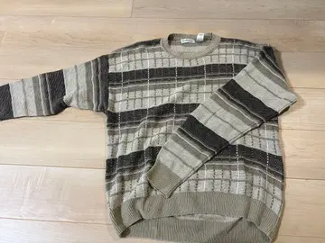 claiborne 니트 스웨터 베이지 그레이 브라운