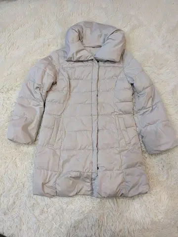 B3 비쓰리 라이트 그레이 퀼팅 롱 코트 L 사이즈