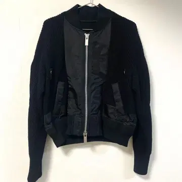 sacai 도킹 니트 블루종