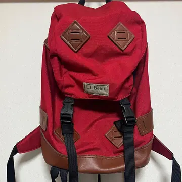 L.L.Bean 엘엘빈 하의 가죽 백팩 빨간색 백팩