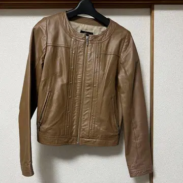 LORITTI 브라운 가죽 자켓 S 사이즈