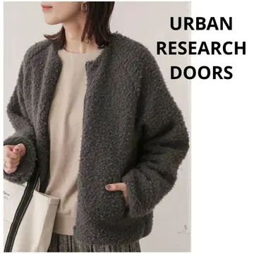 URBAN RESEARCH DOORS 보아 지퍼 블루종