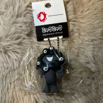 [ C ] 블랙 미야쿠미야쿠 PVC 마스코트 키링 블랙