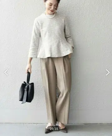 SHIPS 트위드 페플럼 풀오버