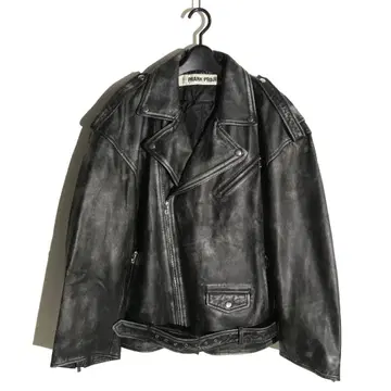 25AW PRANK PROJECT 가죽 라이더 자켓 블랙