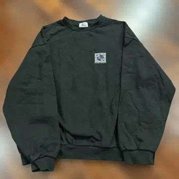 새상품급 Right-on Camp7/페이즐리 무늬 맨투맨/M 사이즈/블랙