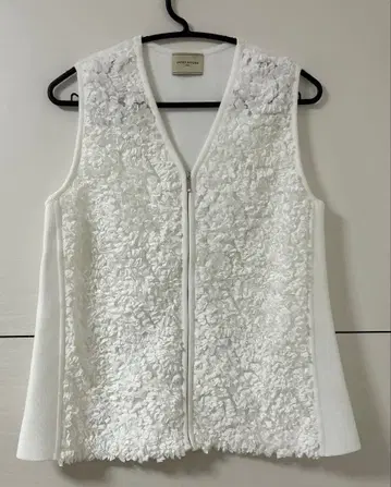 유나이티드 애로우즈 플라워 튤 니트 베스트