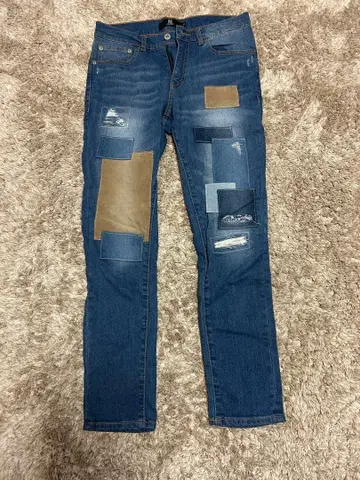 캄비오 패치워크 스키니 데님