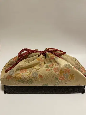 새상품 교토 이자와야 구매 꽃무늬 복조리형 바스켓백