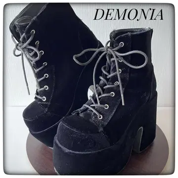 DEMONIA CAMEL-203 스웨이드 통굽 신발 23.5cm