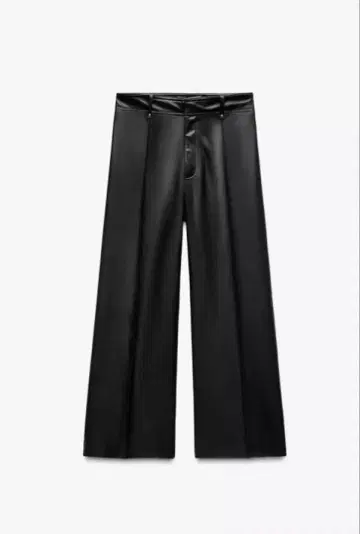 zara 인조 가죽 와이드 팬츠 40