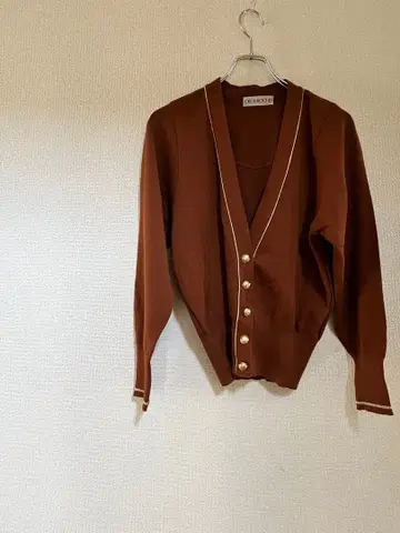 새상품급 여성용 긴팔 가디건 V넥 모 100% 장식 버튼 스트레치