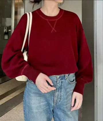 CIAOPANIC TYPY 맨투맨 라이크 볼륨 슬리브 니트