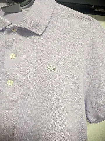 라코스테 반팔 피케 셔츠 라벤더 은악어