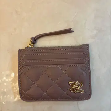 RANDA 핑크 퀼팅 카드 케이스