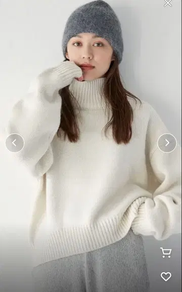 Ungrid 하이넥 볼륨 컬러 니트