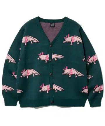 우파루파 자카드 니트 가디건