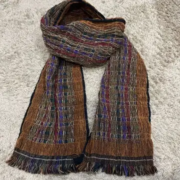 새상품 보관품 미쏘니 코튼 머플러 브라운 계열