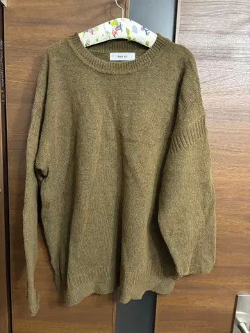 PAR ICI 올리브 브라운 긴팔 니트 스웨터