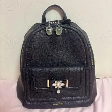 사만사 베가 SAMANTHAVEGA 블랙 비쥬 리본 백팩 (대)