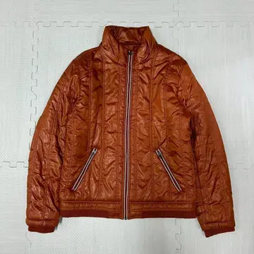 오렌지 퀼팅 자켓