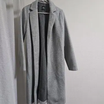 ZARA 그레이 롱 코트 울 혼방