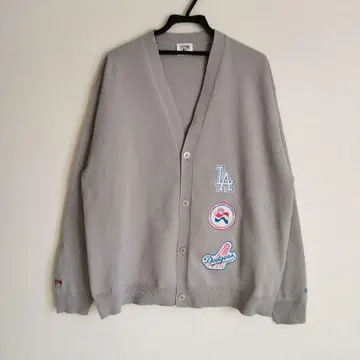 미사용 coen MLB 별주 다저스 와펜 V넥 가디건 L