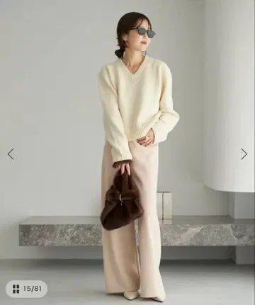 미사용 새상품 plage 플라주 Bias Relux 팬츠 36 베이지