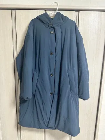 ZARA 후드 부착 다크 블루 아우터