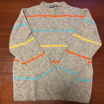 STIGLER 그레이 스트라이프 니트 L