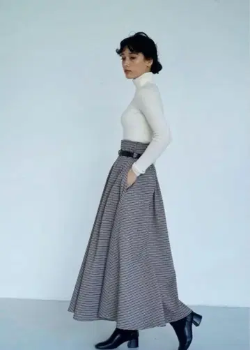 foufou 하운드투스 체크 스커트 M