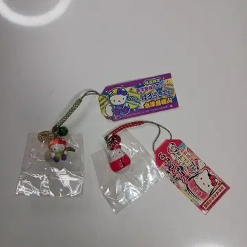 지역 한정 후쿠시마 헬로키티 스트랩 2개 세트