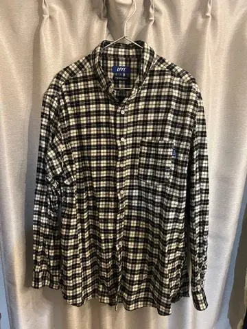 LITX 라파예트 블랙 화이트 체크 긴팔 셔츠