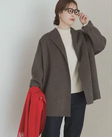 DOORS 울 리버 미들 가운 코트