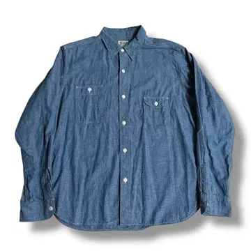 JELADO 제라드 샴브레이 스모커 셔츠 블루 XL 사이즈