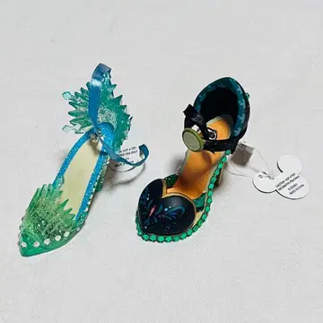 디즈니 스토어 안나 엘사 슈 오너먼트 신발 피규어