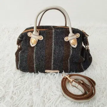 컨디션 최상 트레져 탑카피 x 해리스 트위드 2way 숄더백 그레이