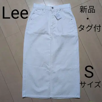 [ 새상품 택 포함 ] Lee 화이트 롱 데님 스커트 S 허리 61