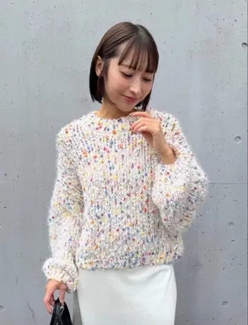 컬러풀 페더 니트 풀오버 린카블 loulou 앙미누 취향저격
