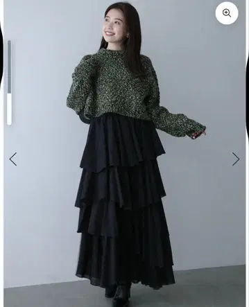 anuans 코튼 크레이프 캉캉 스커트