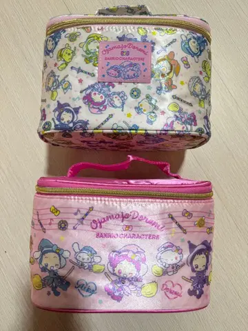 [ 미사용 새상품 ] 산리오 캐릭터즈 파우치 핑크/화이트